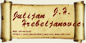Julijan Hrebeljanović vizit kartica